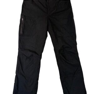 Eddie Bauer Mens Fleece Lined Tech Pants Stretch 34x32 Black Outdoor Performance